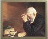 saying grace, old man praying